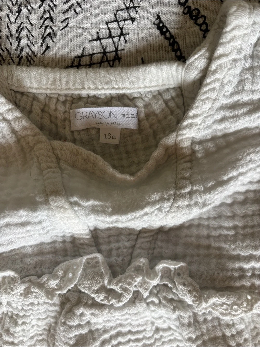 18m COTTON GIRLS FRILLY ONESIE